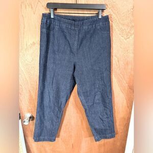 Soft surroundings pull on denim pants size L